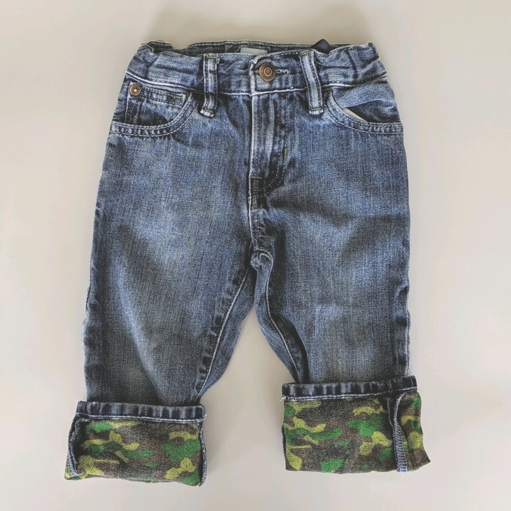 Baby Gap Denim Camo Cuff Jeans